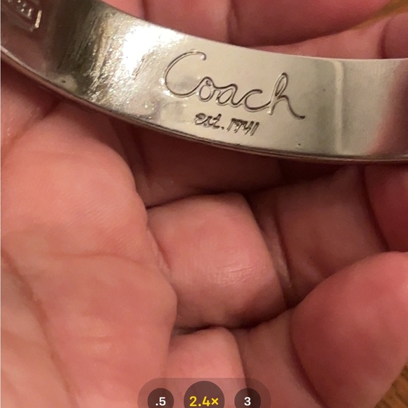 COACH Legacy Stripe Bangle Bracelet - Picture 6 of 7